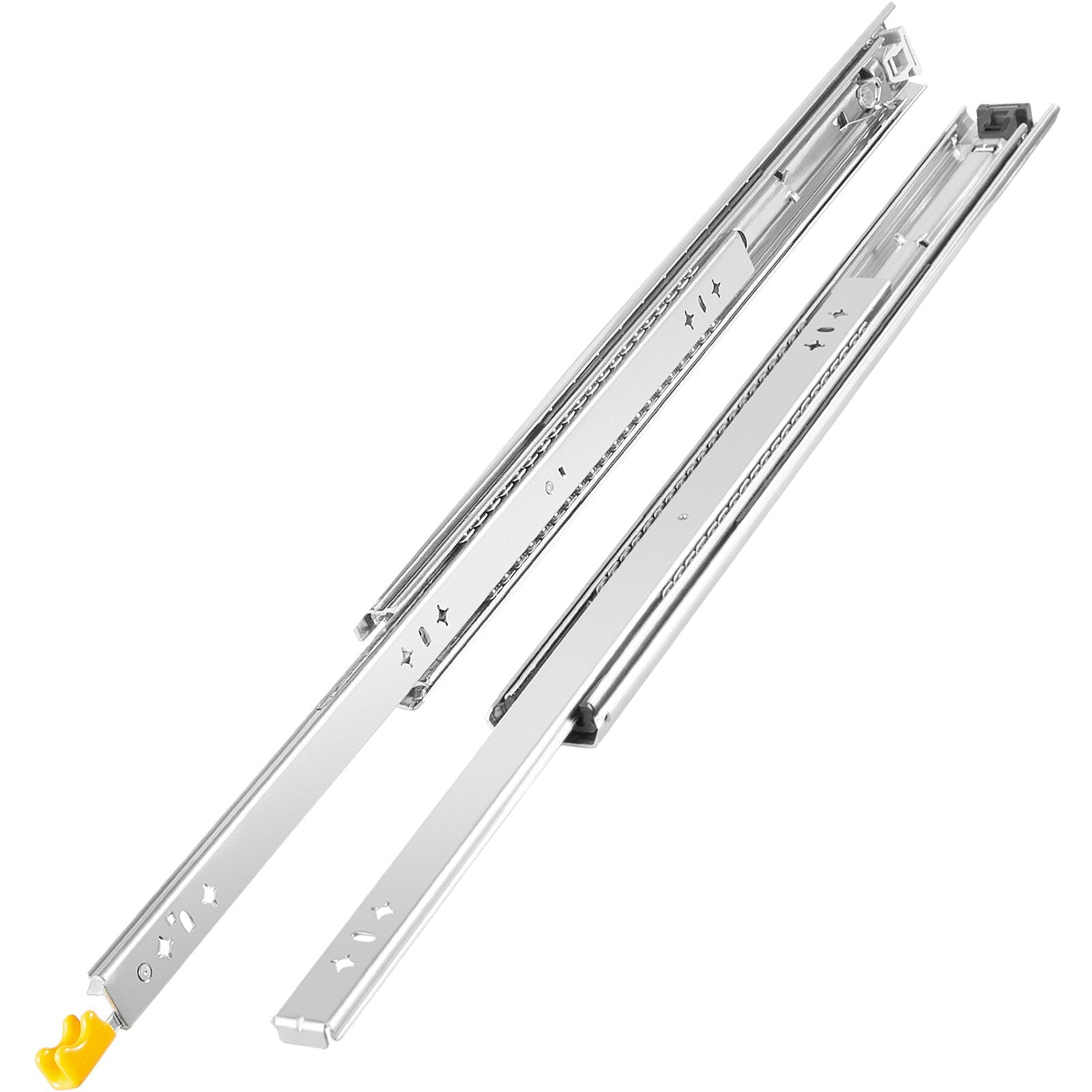 VEVOR Heavy Duty Drawer Slides 2PCS Drawer Slides 30" Locking Drawer Slides 250LBS Capacity Heavy Duty Slides Three Section Full Extension Drawer Slide Cold-rolled Steel Industrial Drawer Slides 