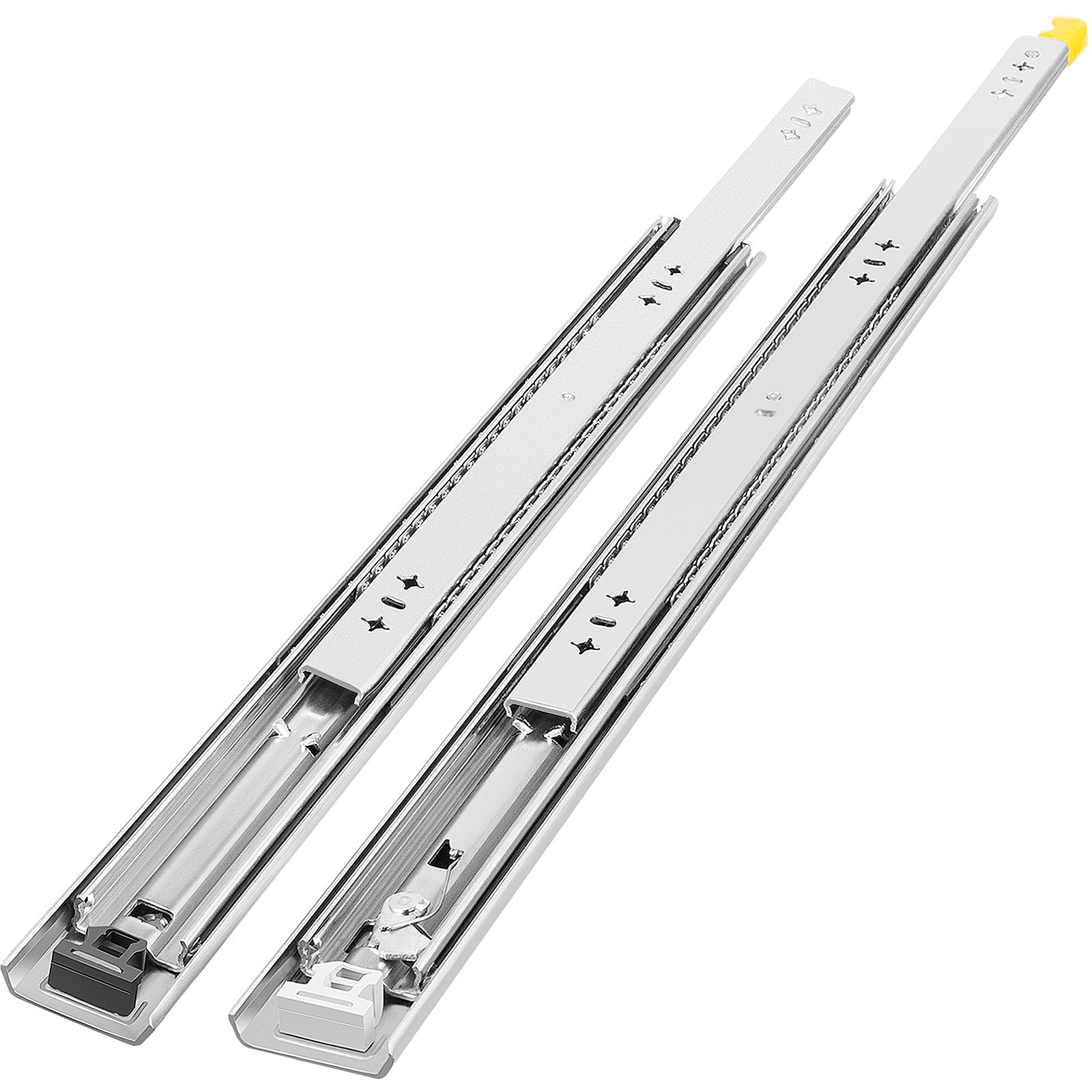 VEVOR Heavy Duty Drawer Slides 2PCS Drawer Slides 30" Locking Drawer Slides 250LBS Capacity Heavy Duty Slides Three Section Full Extension Drawer Slide Cold-rolled Steel Industrial Drawer Slides 