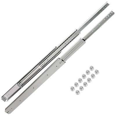 VEVOR Drawer Slides, 1 Pair 36 Inch Soft Close Drawer Slides, Ball Bearing Side Mount Drawer Hardware Slides, 500 LBS Load Capacity 3-Section Full Extension Drawer Slides for Smooth Slide, Less Noise 