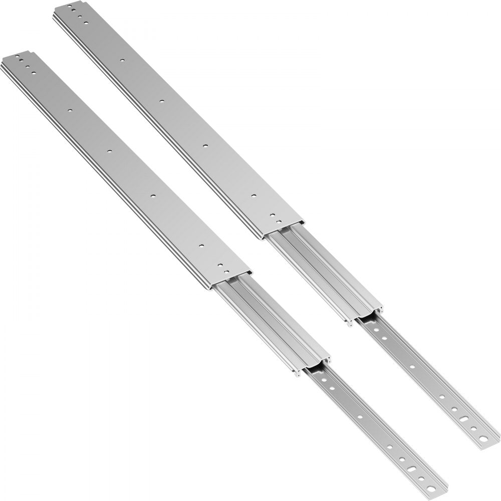 VEVOR Drawer Slides, 1 Pair 36 Inch Soft Close Drawer Slides, Ball Bearing Side Mount Drawer Hardware Slides, 500 LBS Load Capacity 3-Section Full Extension Drawer Slides for Smooth Slide, Less Noise 