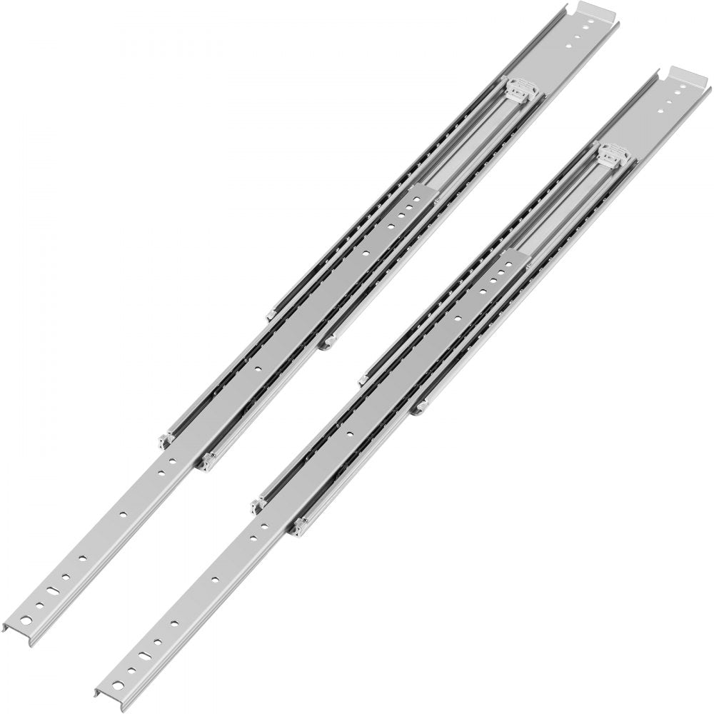 VEVOR Drawer Slides, 1 Pair 36 Inch Soft Close Drawer Slides, Ball Bearing Side Mount Drawer Hardware Slides, 500 LBS Load Capacity 3-Section Full Extension Drawer Slides for Smooth Slide, Less Noise 
