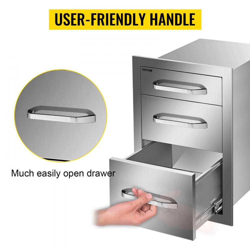Chest of Drawers 14.8x22.6x21Inch Stainless Steel 201 