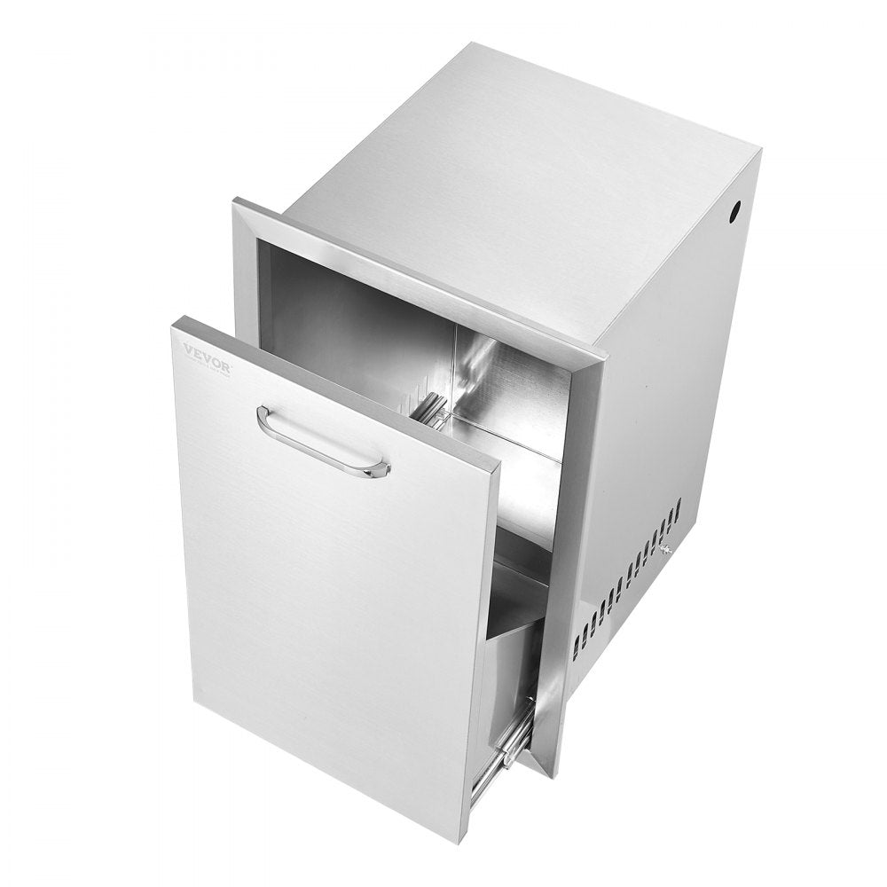 VEVOR Outdoor Kitchen Propane Tank Drawer 16Wx22Hx16D Inch BBQ Propane Drawer with Handle Stainless Steel Propane Tank Drawer for Outdoor Kitchen 
