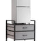 VEVOR Mini Fridge Stand with Storage 176 lbs Gray Mini Fridge Table 2 Drawers