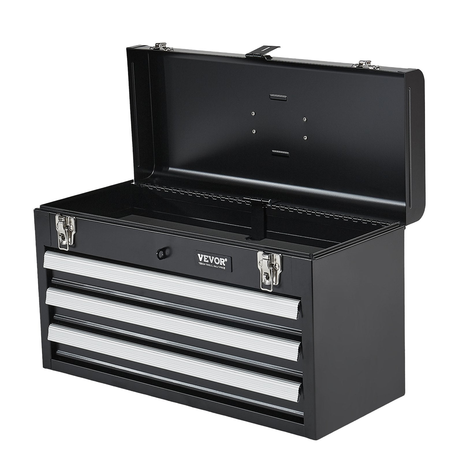 VEVOR Tool Box 20.5-inch Portable Metal Tool Box with 3 Drawers Tool Organizer 