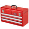 VEVOR Tool Box 20.5-inch Portable Metal Tool Box 3 Drawers Tool Organizer Red