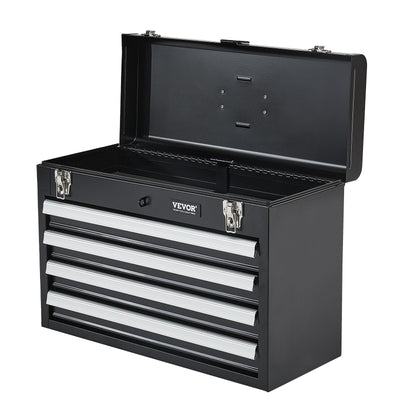 VEVOR Tool Box 20.5-inch Portable Metal Tool Box with 4 Drawers Tool Organizer 