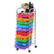 10-Drawer Rolling Storage Cart with Rainbow Drawers & Locking Casters