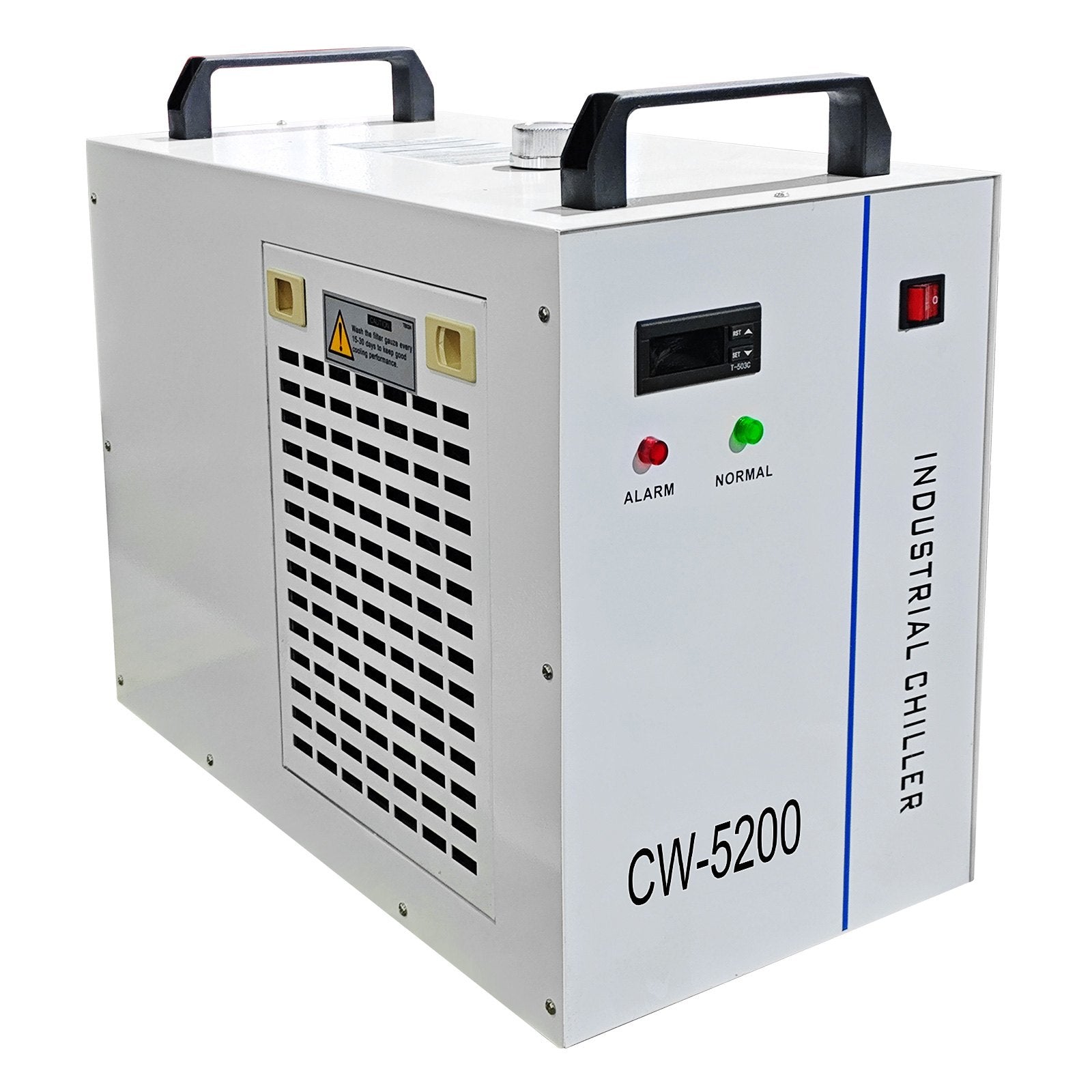 VEVOR Industrial Water Chiller CW5200DG, 8.5L 1400W 0.93HP Water Cooler Cools 5200 BTU/Hour Thermolysis Water Chiller for CO2 130 to 150W Laser Engraving & Cutting Machines 