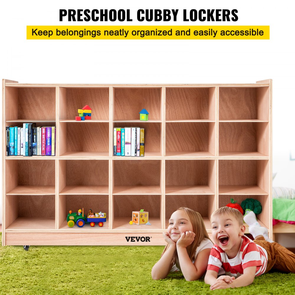 VEVOR Cubby Tray Storage Cabinet 20 Section Cubby Storage Shelf 4x5 Home Daycare 