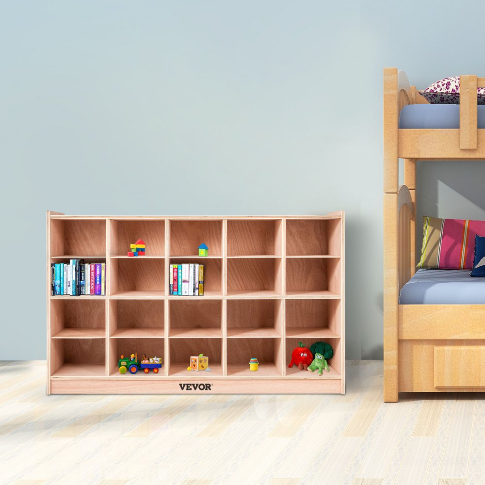 VEVOR Cubby Tray Storage Cabinet 20 Section Cubby Storage Shelf 4x5 Home Daycare 