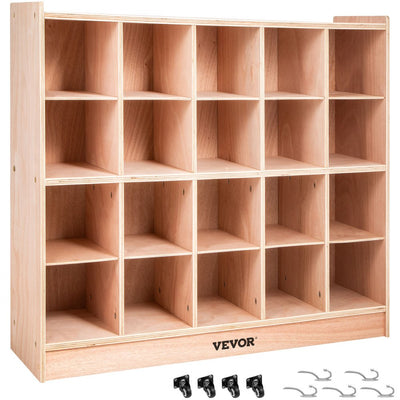 VEVOR Cubby Tray Storage Cabinet 20 Section Cubby Storage Shelf 4x5 Home Daycare 