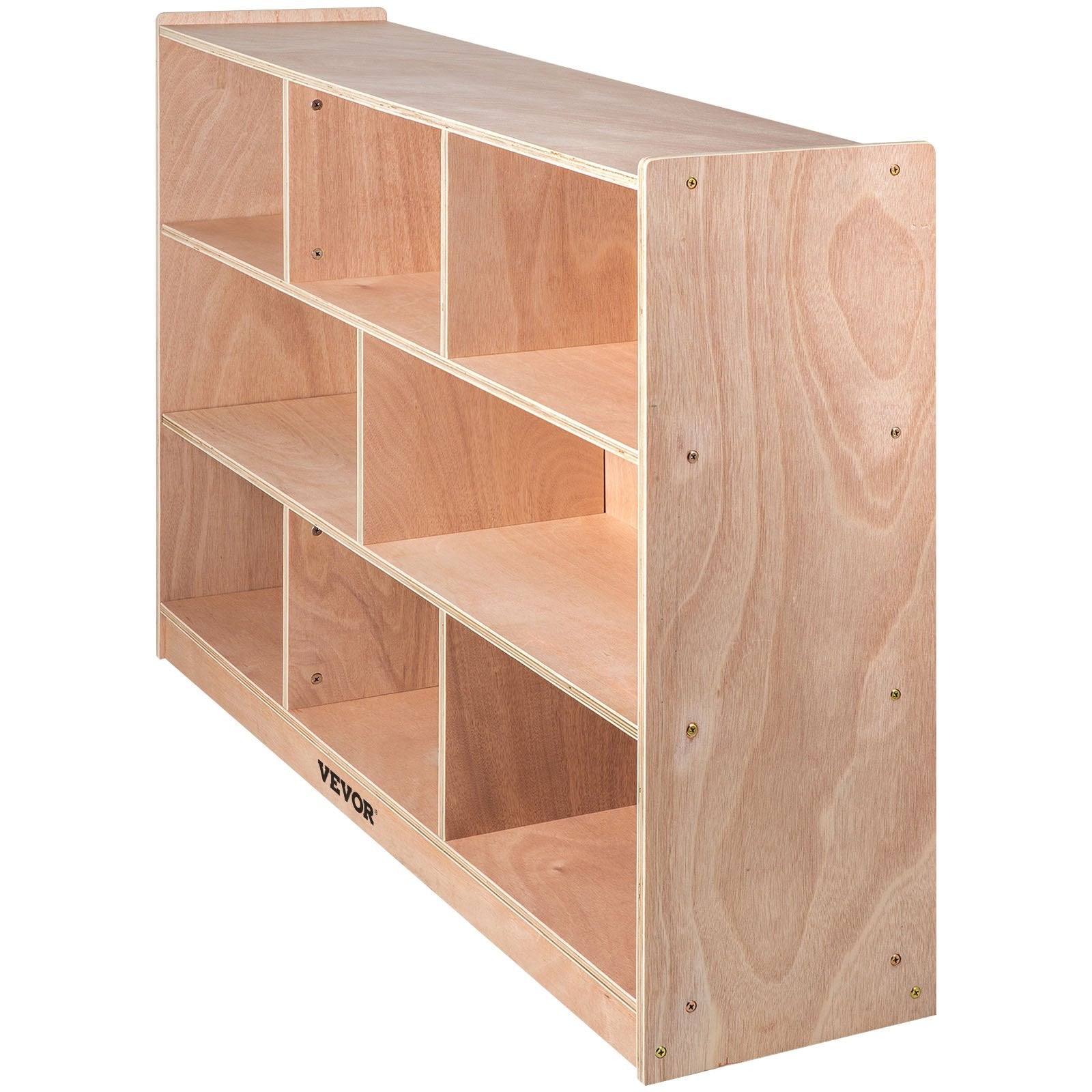 VEVOR Classroom Storage Cabinet Plywood 8-Section Preschool Storage Shelves 36 Inch High Classroom Cabinet Storage with Casters 