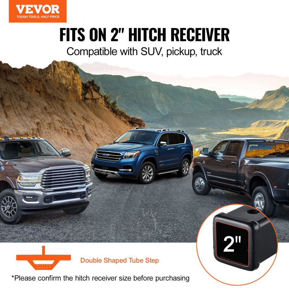 VEVOR Hitch Step for 2" Receiver Universal Trailer Tow Rear Bumper Guard Steel 
