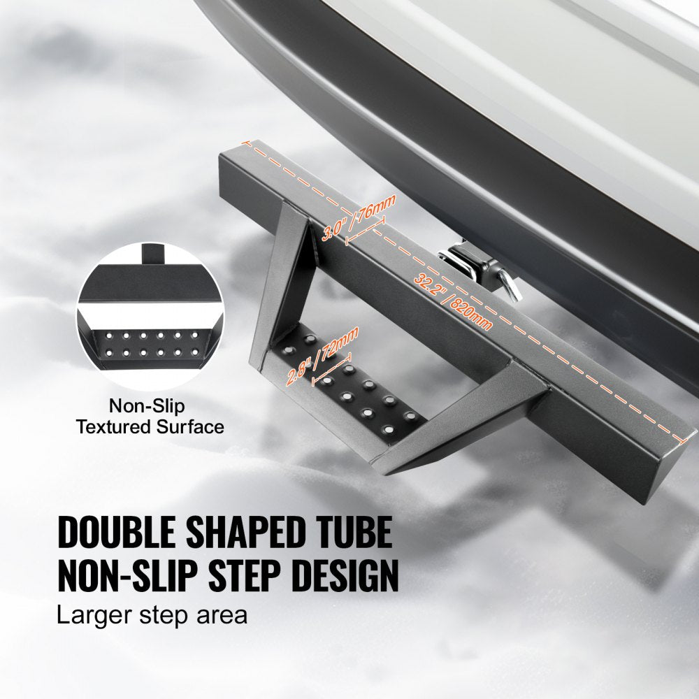 VEVOR Hitch Step for 2" Receiver Universal Trailer Tow Rear Bumper Guard Steel 