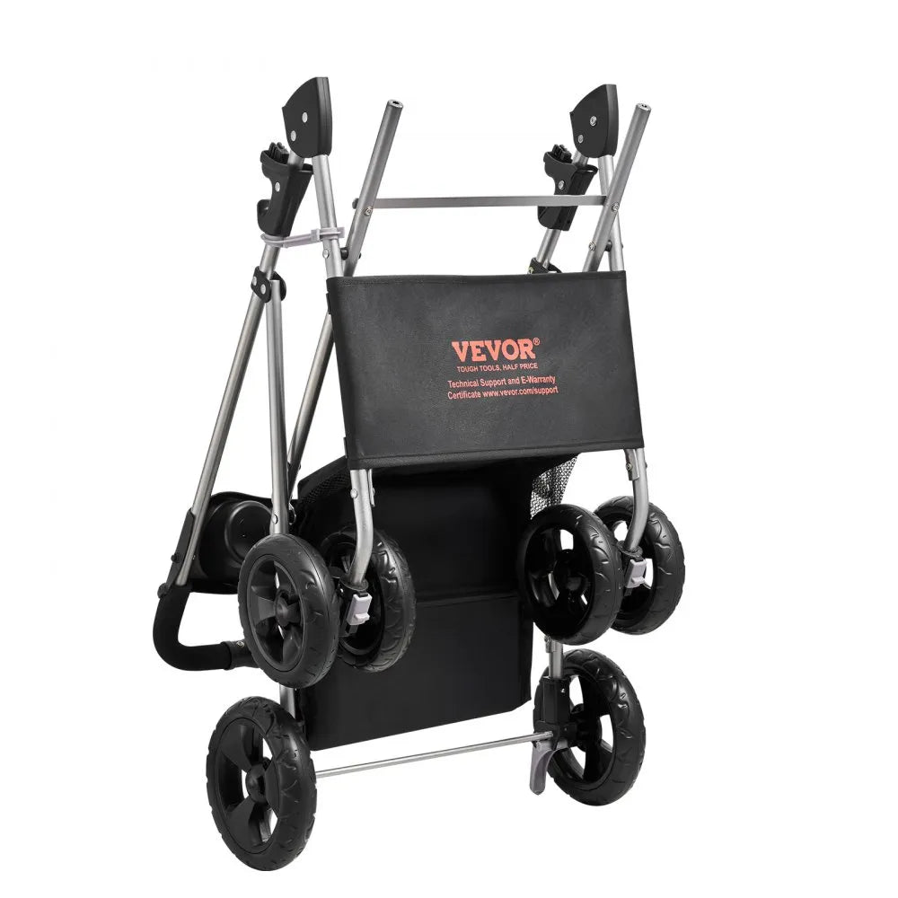 VEVOR Pet Stroller Foldable 4 Wheels Dog Stroller Detachable Carrier up to 35lbs