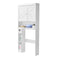 VEVOR Over The Toilet Storage Cabinet, 67.44 in Height Bathroom Storage Organizer with Double Door and Adjustable Shelf, Bathroom Space Saver Organizer Above Toilet with Open Shelf, White