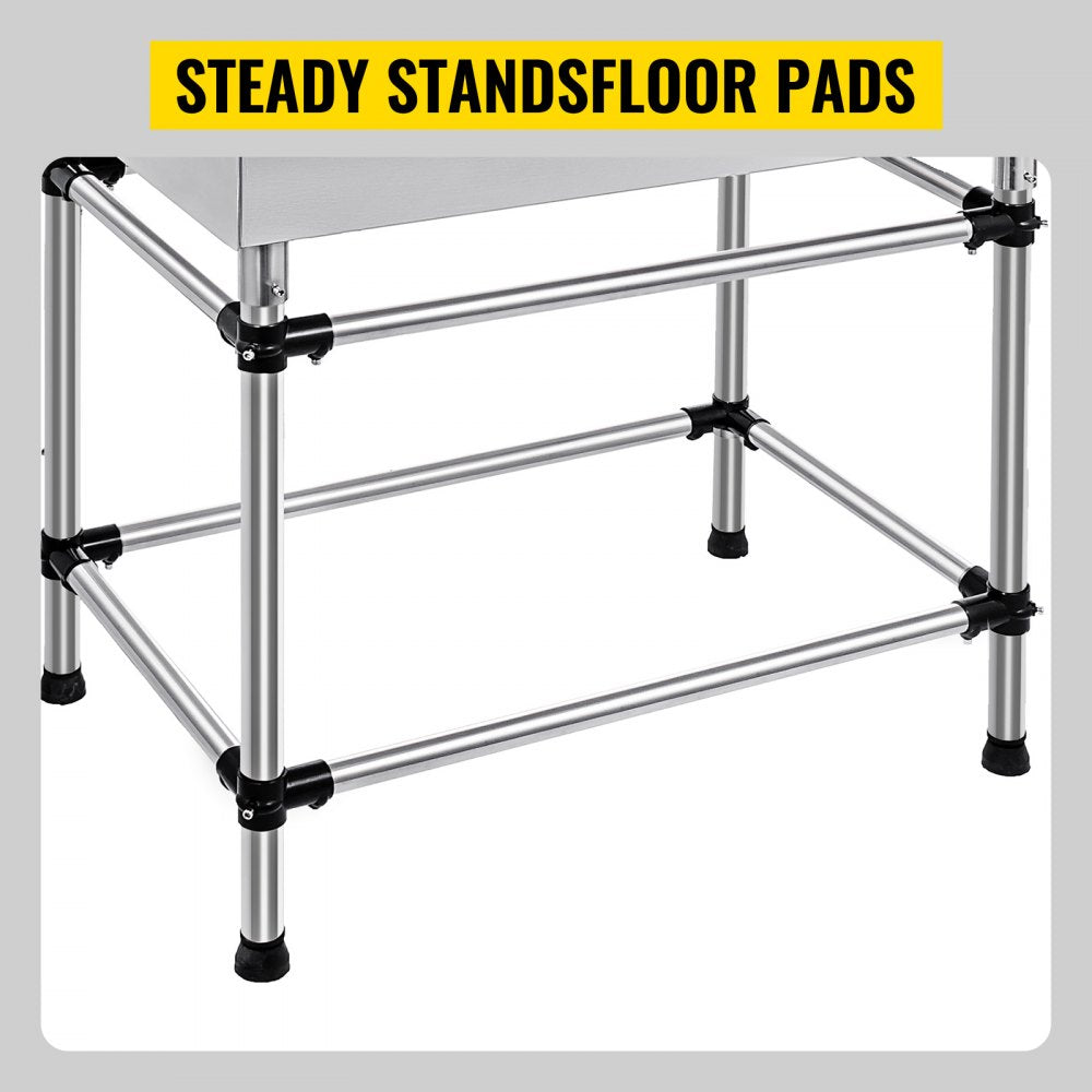 VEVOR Dog Grooming Tub 38 Inch Stainless Steel Professional Pet Bathing Tub Station Small Medium Pet Grooming Tub Wash Shower Sink with Faucet and Accessories Dog Washing Station Pet Bath Tub 