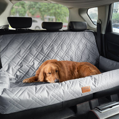 VEVOR Dog Booster Car Seat Pet Car Seat for Medium Large Dog up to 100 lbs Gray 