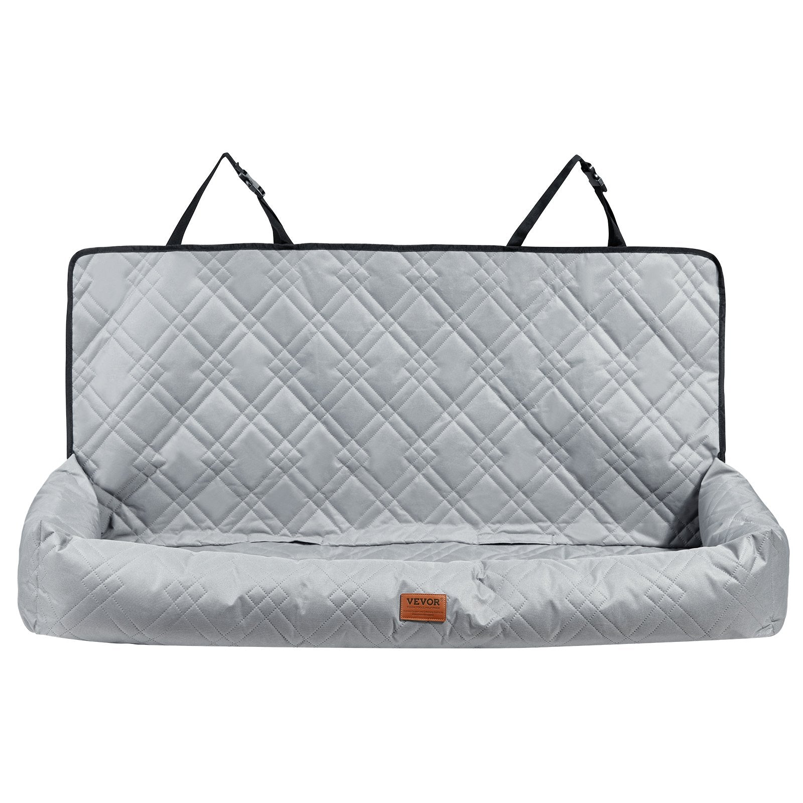 VEVOR Dog Booster Car Seat Pet Car Seat for Medium Large Dog up to 100 lbs Gray 