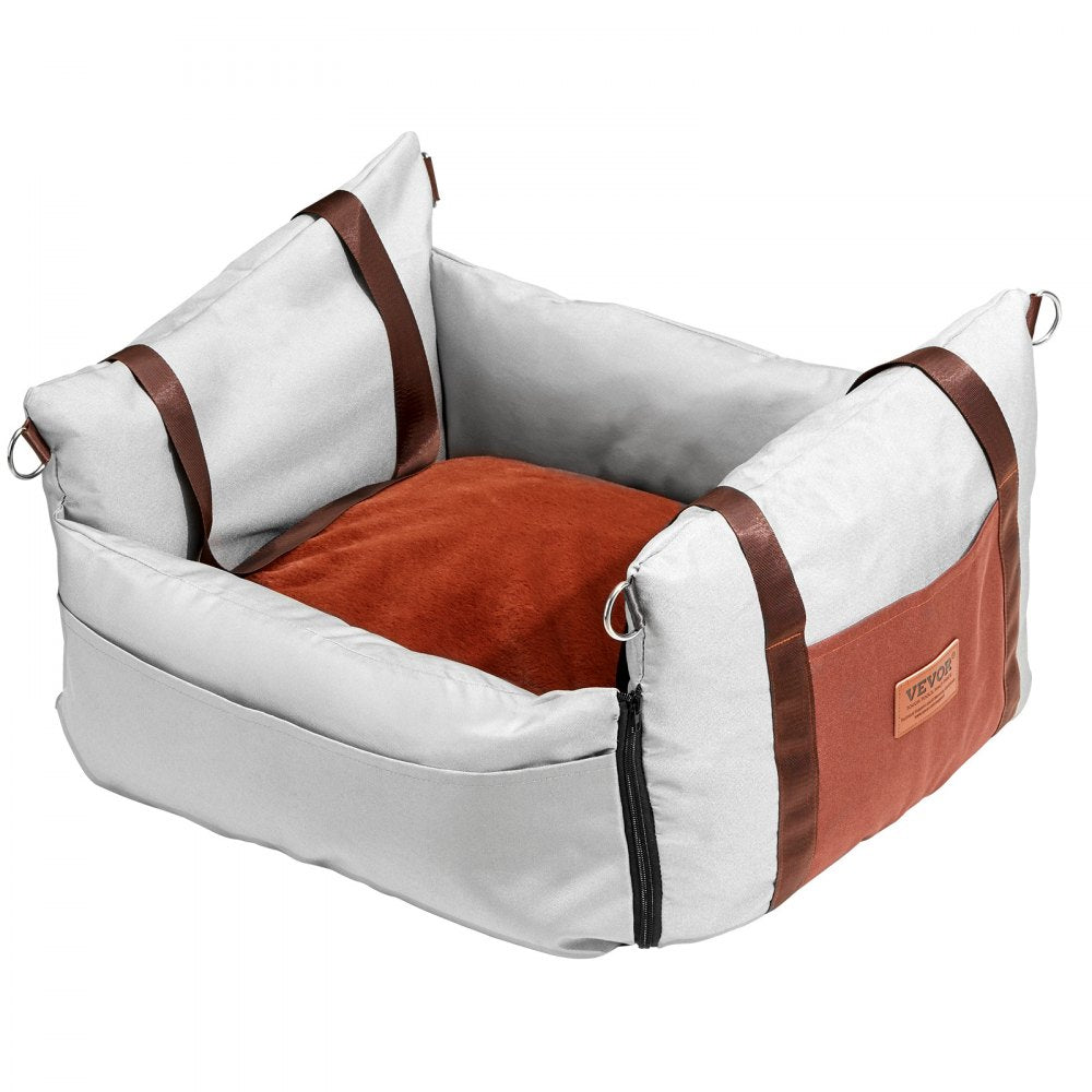 VEVOR Dog Booster Car Seat Pet Car Seat for Small Dog up to 25lbs Gray 