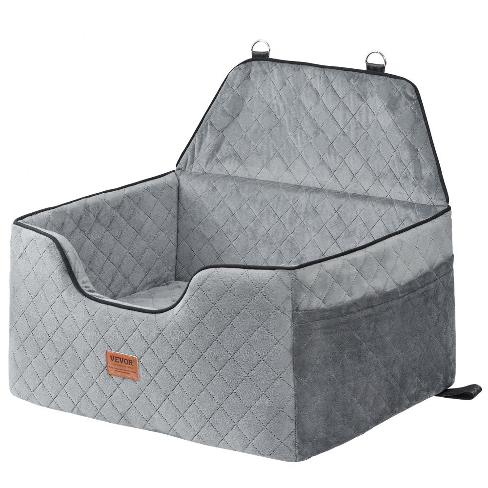 VEVOR Dog Booster Car Seat Pet Car Seat for Medium Large Dog up to 55 lbs Gray 
