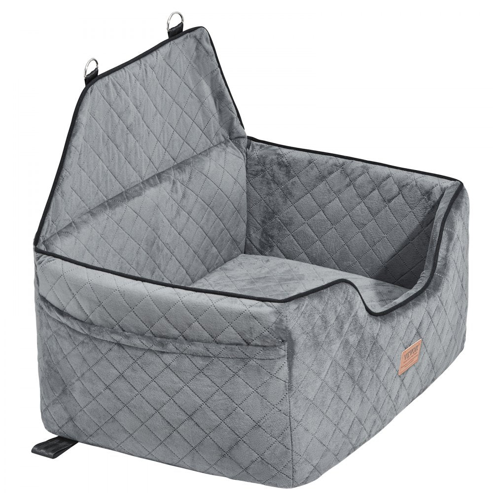 VEVOR Dog Booster Car Seat Pet Car Seat for Medium Large Dog up to 55 lbs Gray 