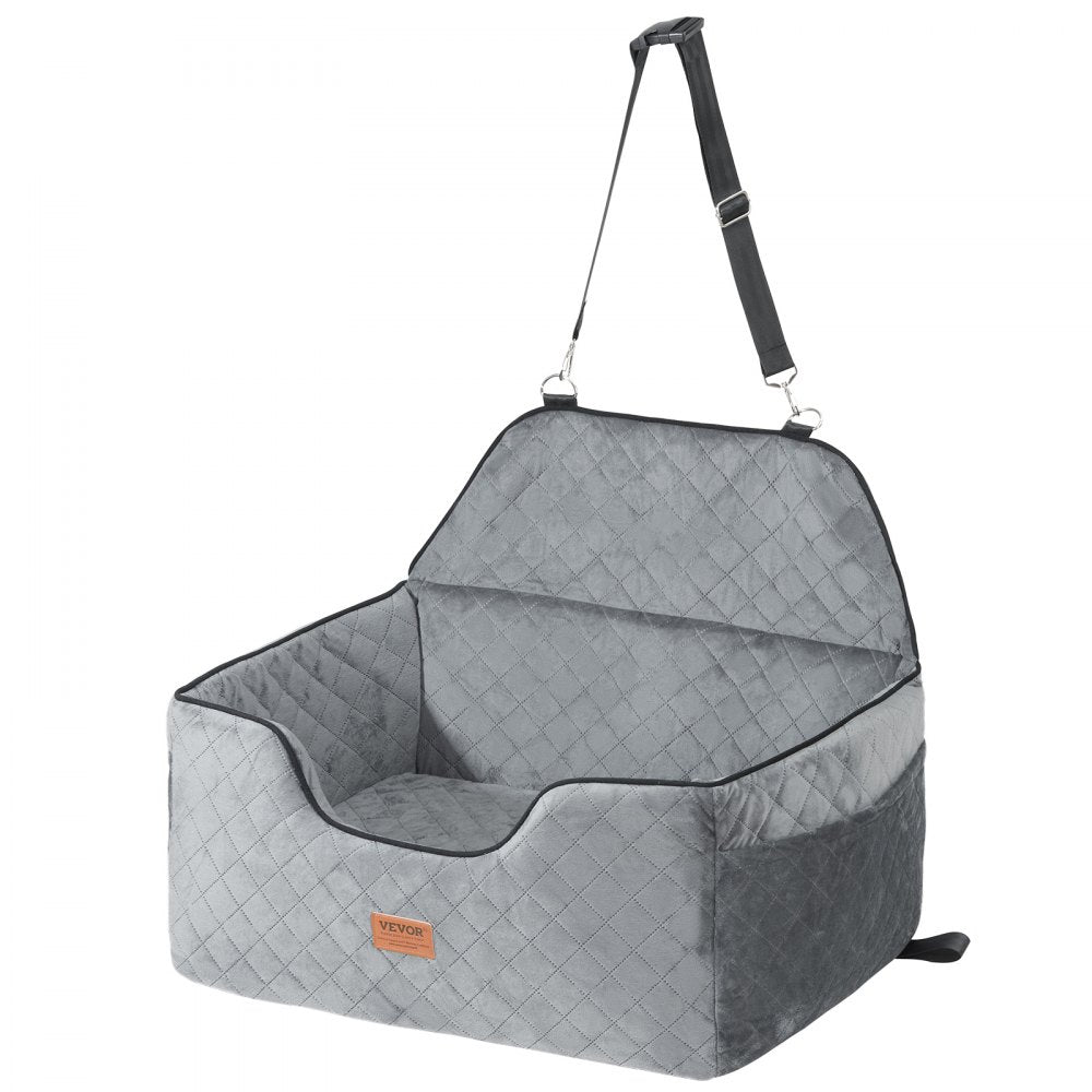 VEVOR Dog Booster Car Seat Pet Car Seat for Medium Large Dog up to 55 lbs Gray 