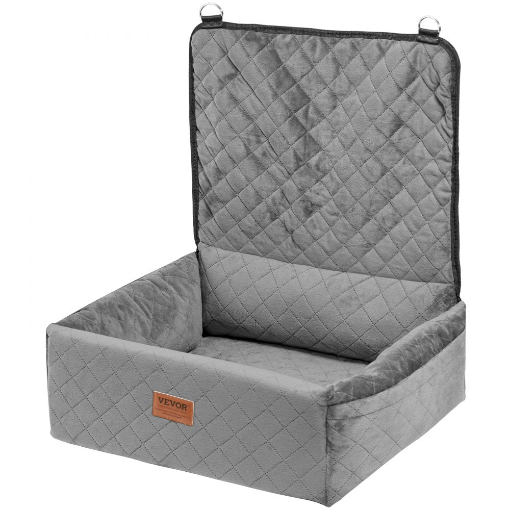 VEVOR Dog Booster Car Seat Pet Car Seat for Small Medium Dog up to 40 lbs Gray 