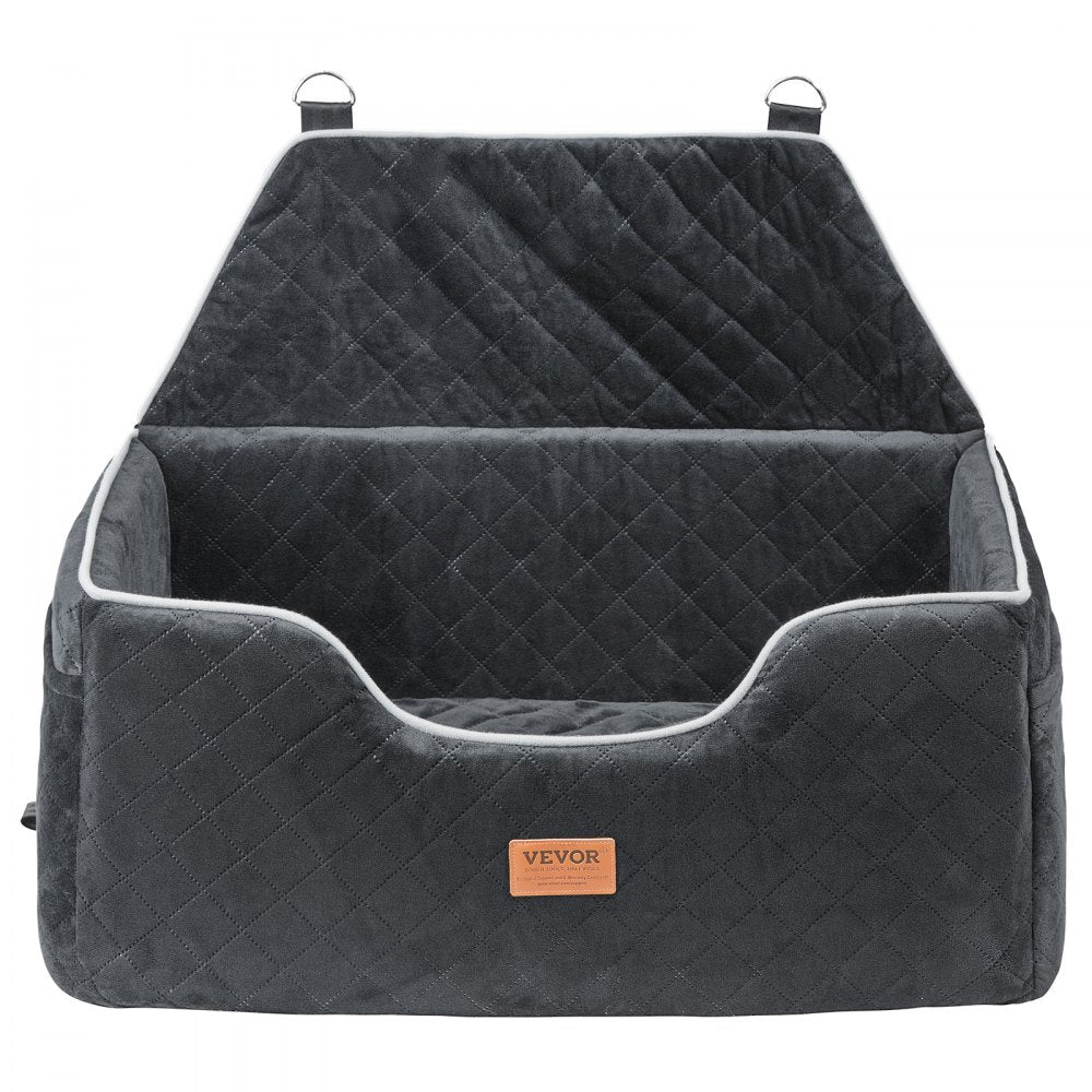 VEVOR Dog Booster Car Seat Pet Car Seat for Medium Large Dog up to 55 lbs Black 
