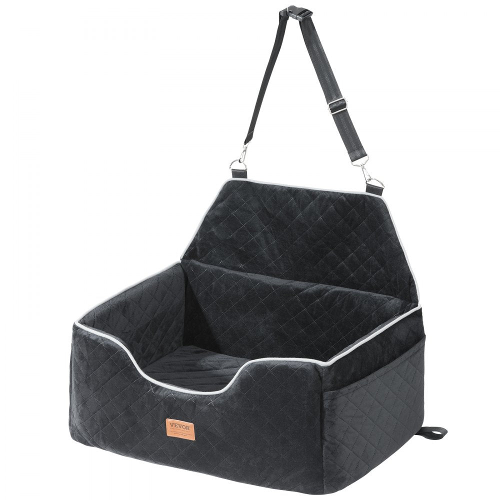 VEVOR Dog Booster Car Seat Pet Car Seat for Medium Large Dog up to 55 lbs Black 