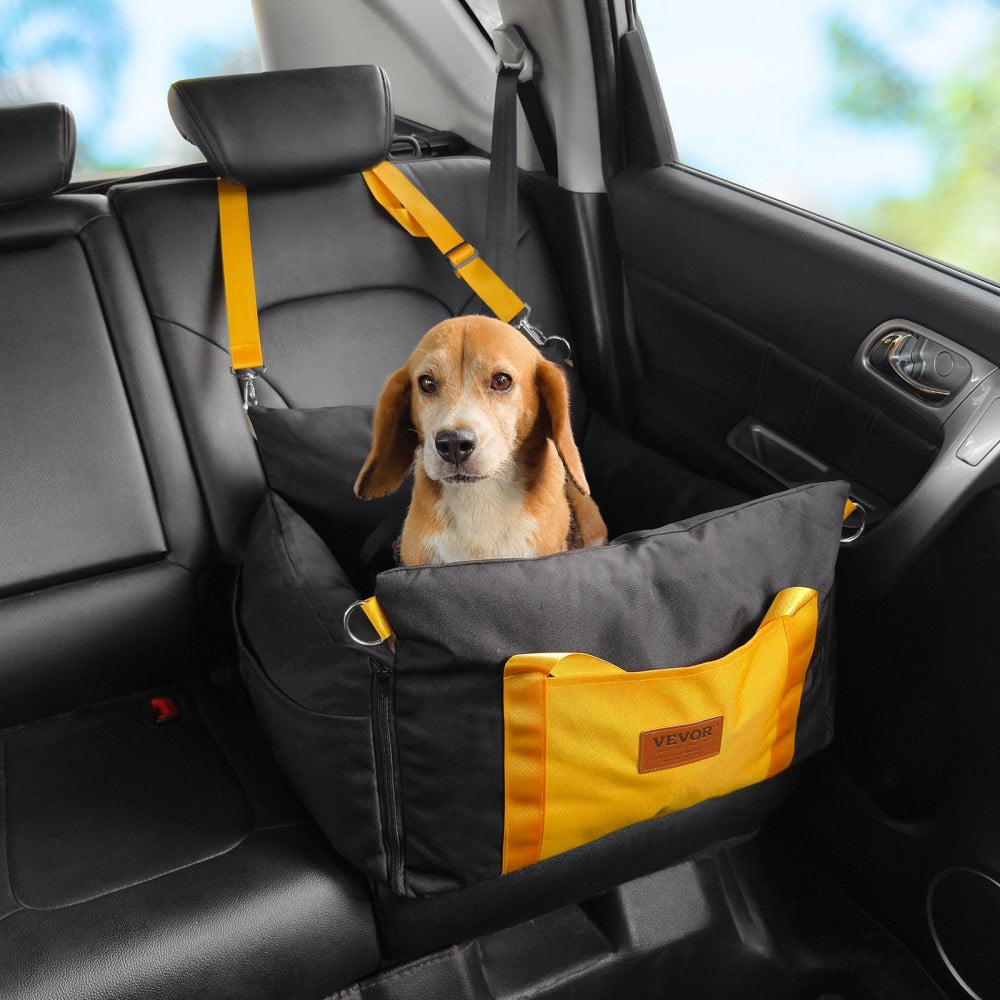 VEVOR Dog Booster Car Seat Pet Car Seat for Small Dog up to 25lbs Black 