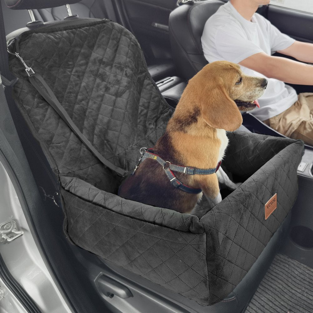 VEVOR Dog Booster Car Seat Pet Car Seat for Small Medium Dog up to 40 lbs Black 