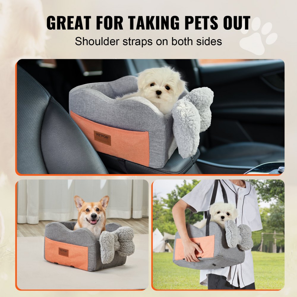 VEVOR Center Console Dog Car Seat Dog Booster Car Seat for Small Dog 8 lbs 