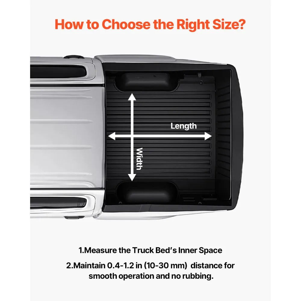 Sliding Truck Bed Organizer, 63" x 47" Heavy-Duty Pull-Out Truck Bed Storage Drawer, 1000 lb Capacity, 2-Position Slide-Out Tray with 6 Tie-Down Rings for Pickup Trucks