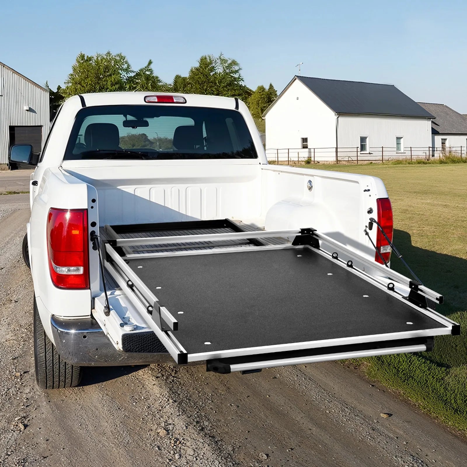 75" x 48" Sliding Truck Bed Organizer with Pull-Out Storage Tray, 1,000 lb Capacity