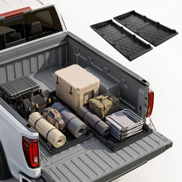 Slide-Out Truck Bed Cargo Tray, 500 lb Capacity, Heavy-Duty Sliding Truck Bed Organizer for Pickup Trucks with Beds 5 ft or Shorter