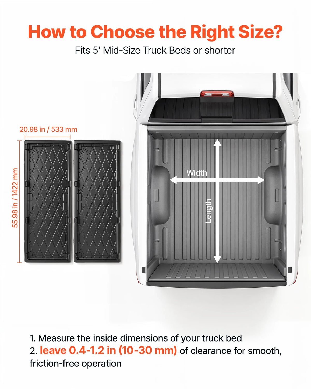 Slide-Out Truck Bed Cargo Tray, 500 lb Capacity, Heavy-Duty Sliding Truck Bed Organizer for Pickup Trucks with Beds 5 ft or Shorter