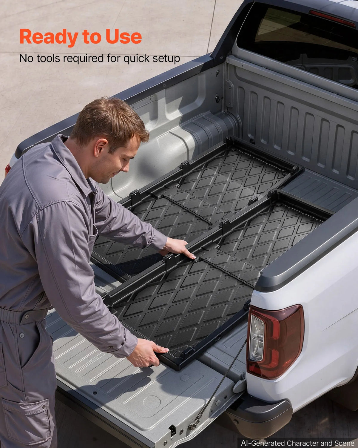 Slide-Out Truck Bed Cargo Tray, 500 lb Capacity, Heavy-Duty Sliding Truck Bed Organizer for Pickup Trucks with Beds 5 ft or Shorter