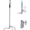VEVOR C Stand Max Height 10.83 ft/330 cm Stainless Steel Photography Light Stand