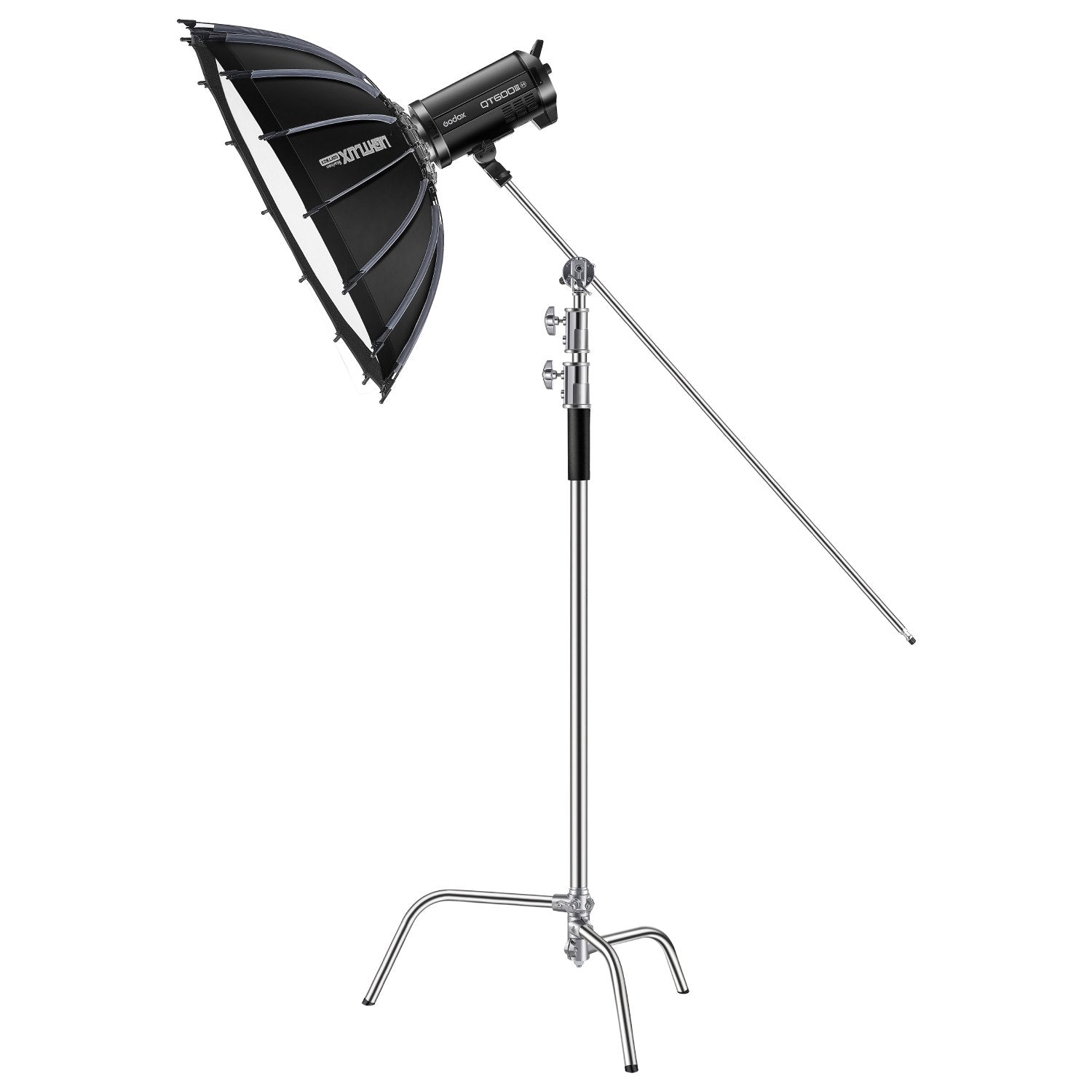 VEVOR C Stand Max Height 10.83 ft/330 cm Stainless Steel Photography Light Stand 