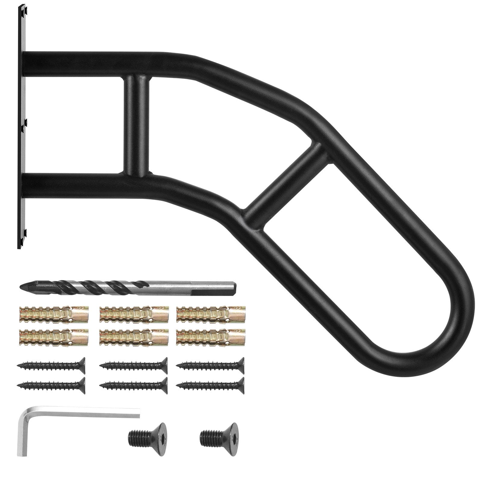 VEVOR 2 PCS Handrails for Outdoor Steps 29" Wall Mount Railings for 1-3 Steps 