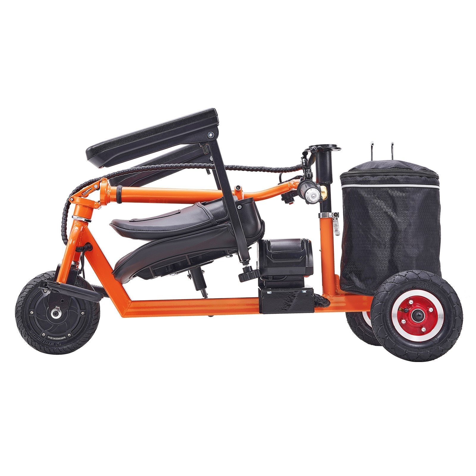 VEVOR Foldable 3 Wheel Mobility Scooter for Seniors, Portable Electric Powered Mobility Scooter with 12 Mile Long Range, All Terrain Travel Wheelchair with 48V Lithium-ion Battery, Max Support 330LBS 