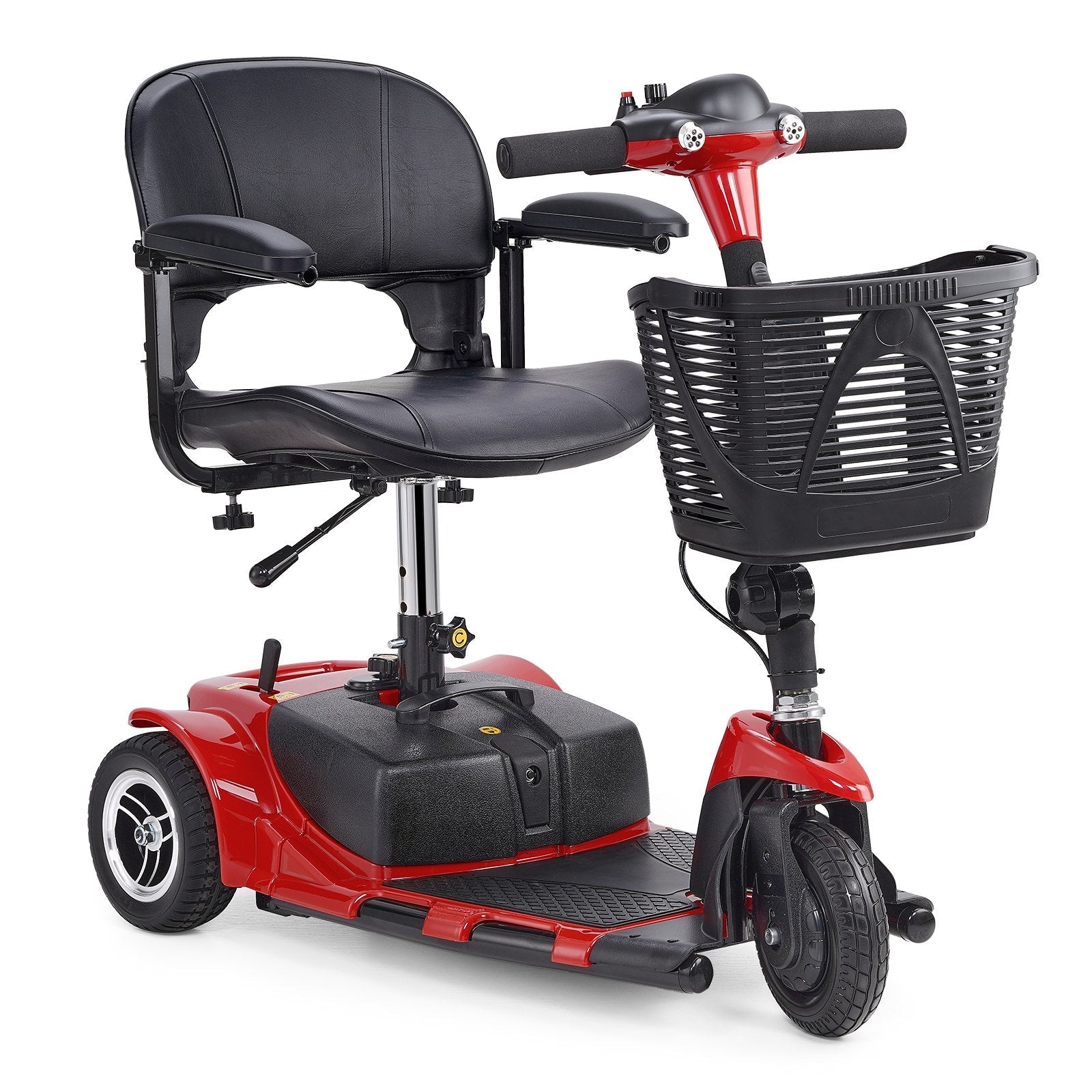 VEVOR 3 Wheel Folding Mobility Scooter for Adults & Seniors, Heavy-Duty Electric Powered Mobility Scooter & 12 Mile Long Range, All Terrain Travel Wheelchair with 9° Climbing Capacity, 265lb Capacity 