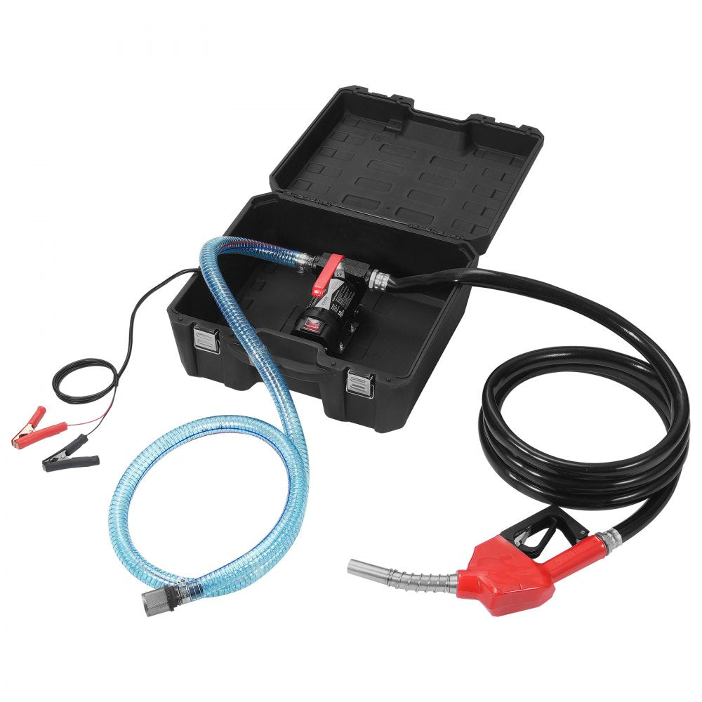 VEVOR Fuel Transfer Pump 12V 10 GPM 1/4 HP Diesel Pump with Auto Fuel Nozzle 