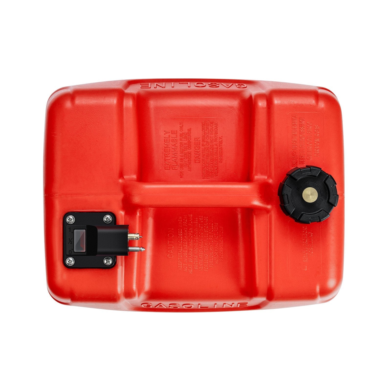 VEVOR Marine Fuel Tank, 3.17 Gallon/12L, Portable Boat Fuel Gas Tank for Outboard Engine Boats, Plastic Outboard Marine Boat Fuel Tank with Hose, Easy to Carry for Yacht, Fishing Boat, Deck Boat, Red 