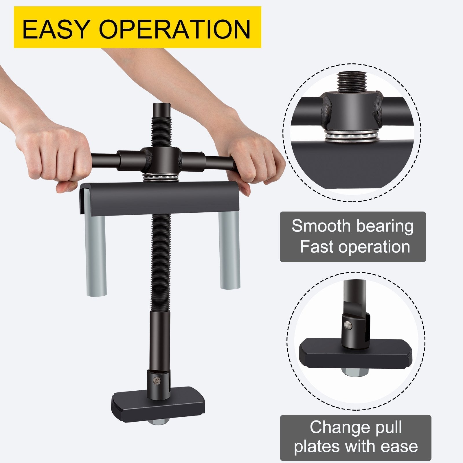 VEVOR Liner Puller Cylinder Liner Puller, Diesel Engines Liner Puller Tool, Both Dry-Type and Wet-Type Fit Diameter of 75 mm-138 mm, Universal Cylinder Liner Puller Tool Set for Auto Repair 