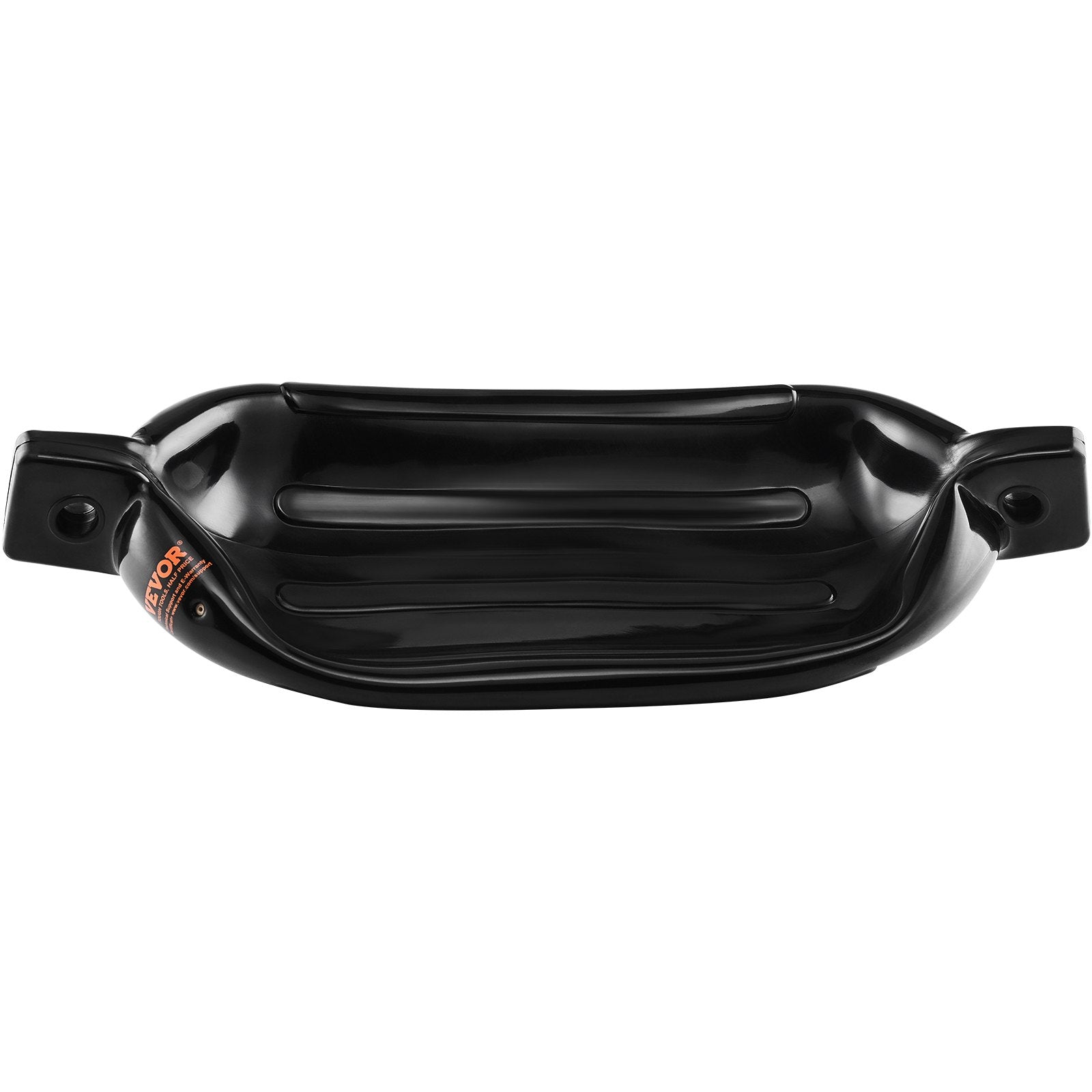 VEVOR Boat Fenders, 5.5" x 20" Boat Bumpers for Docking, Inflatable Ribbed Fender with Center Holes, Marine Boat Dock Fender Bumper with Air Pump, 4 Needles and 4 Ropes and Storage Bag, Black 