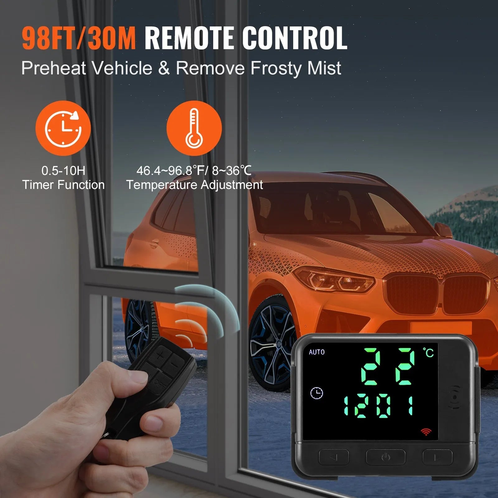 VEVOR 5-8KW Diesel Heater, Diesel Air Heater All in One with Remote Control and LCD Screen, Fast Heating Low Noise, Portable Diesel Heater for Truck Van RV Trailer Camper 