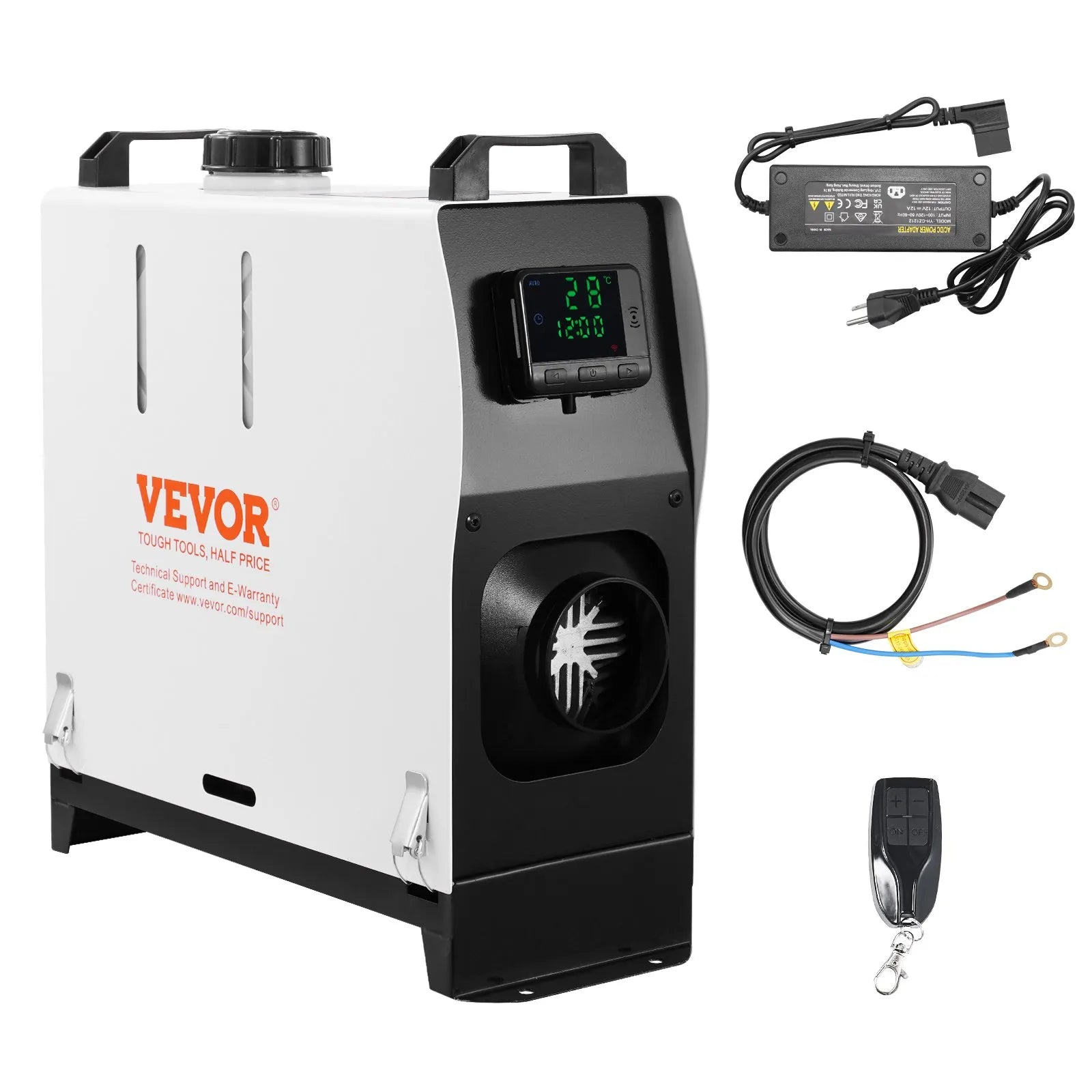 VEVOR 5-8KW Diesel Heater, Diesel Air Heater All in One with Remote Control and LCD Screen, Fast Heating Low Noise, Portable Diesel Heater for Truck Van RV Trailer Camper 